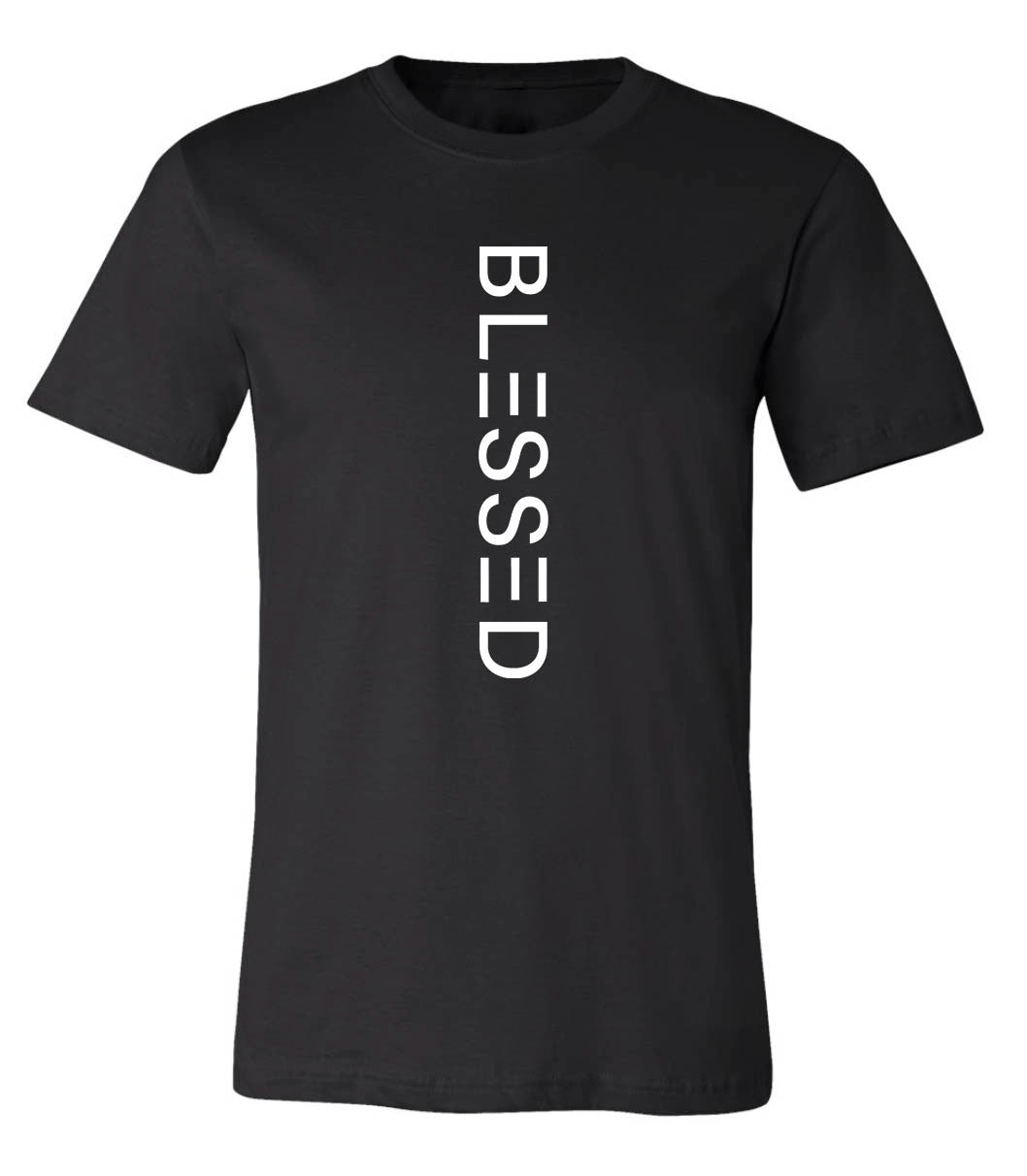 Blessed Vertical Black T-Shirt