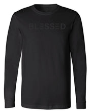 Load image into Gallery viewer, Black on Black Blessed T-Shirt
