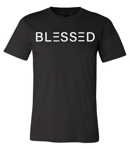 Black Christian t-shirt that says Blessed