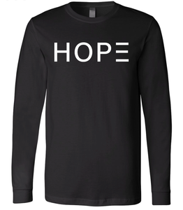 Black Christian t-shirt that says Hope